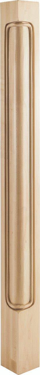Hardware CP-3RW: 2-3/4" x 2-3/4" x 35-1/2" Beaded Corner Post - Rubberwood