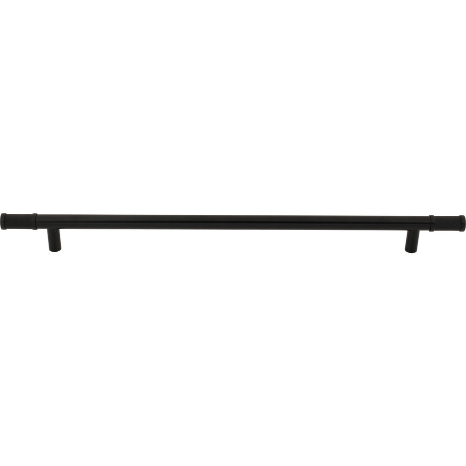 Top Knobs TK3239BLK: 18" cc Burnham Bar Cabinet Pull - Flat Black