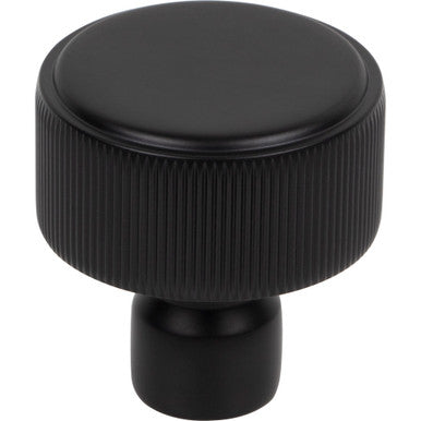Top Knobs TK3250BLK: 1-1/4" Dempsey Round Cabinet Knob - Flat Black