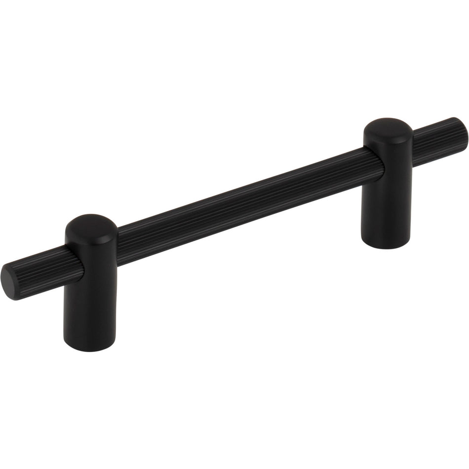 Top Knobs TK3252BLK: 3-3/4" cc Dempsey Bar Cabinet Pull - Flat Black