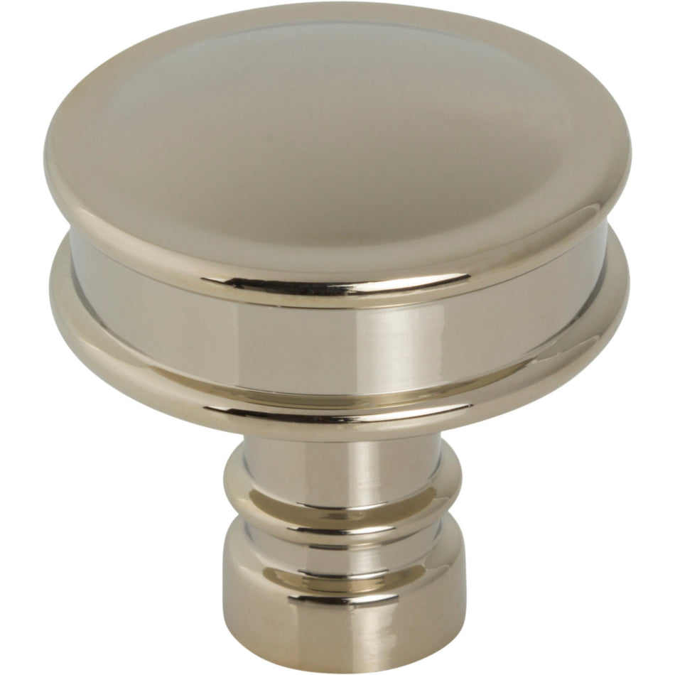 Top Knobs TK3140PN: 1-1/4" Cranford Round Cabinet Knob - Polished Nickel