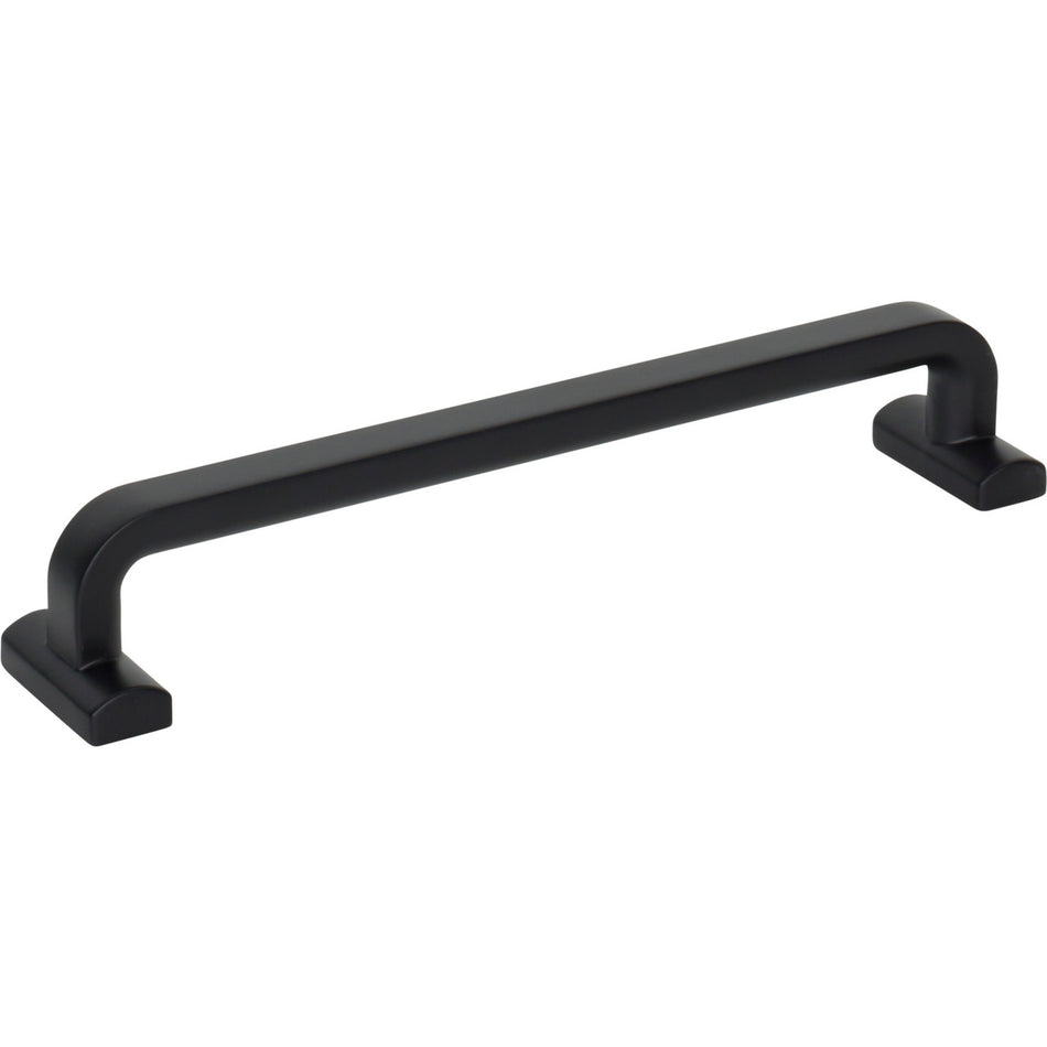 Top Knobs TK3164BLK: 6-5/16" cc Harrison D-Handle Cabinet Pull - Flat Black