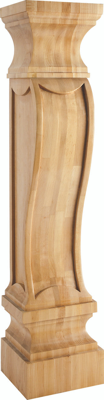 Hardware Resources FCORV-RW: 8" x 7" x 36" German Romanesque Fireplace Corbel - Rubberwood
