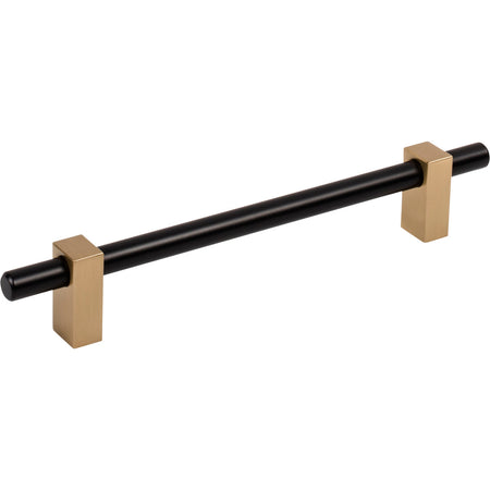 Jeffrey Alexander 478-160MBSBZ: 160mm cc Larkin Bar Cabinet Pull - Satin Bronze/Matte Black