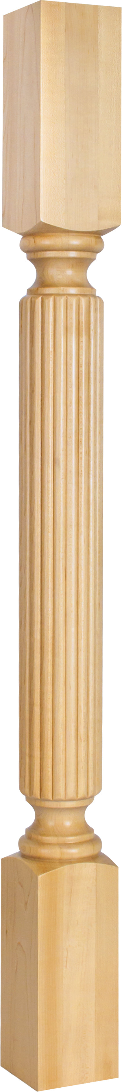 Hardware Resources P2-3RW: 3" x 3" x 35-1/2" Reed Post - Rubberwood