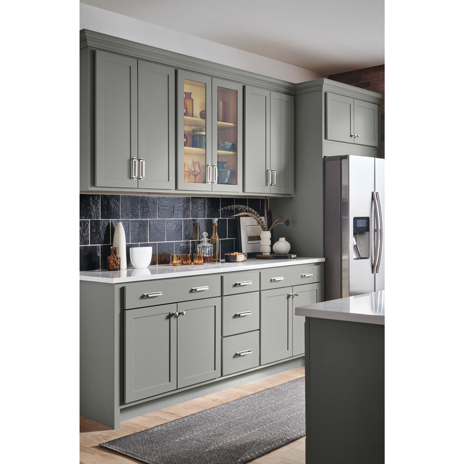 Top Knobs TK3350PN: 1" Brockwell Round Backplate - Polished Nickel