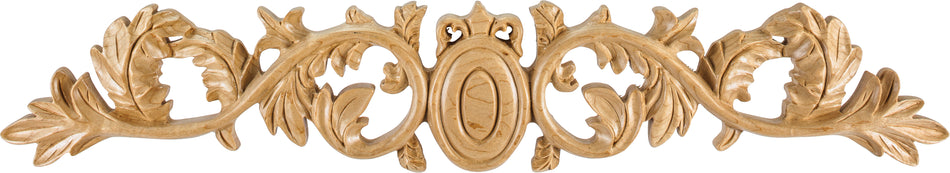 Hardware Resources ONL-09-20ALD: 20" x 3/4" x 3-5/8" Acanthus & Egg Onlay - Alder