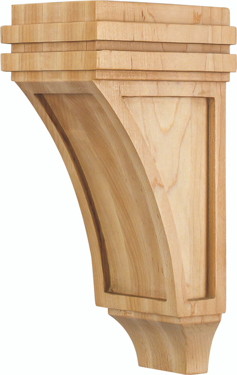 Hardware Resources COR22-1RW: 4" x 5" x 10" Mission Corbel - Rubberwood