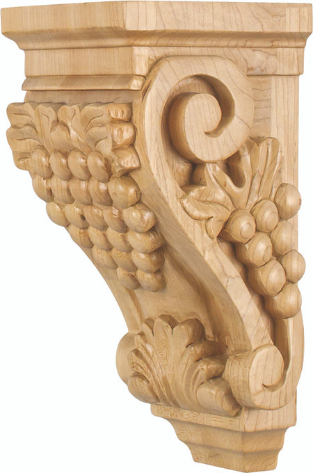 Hardware Resources CORAA-1RW: 4-1/2" x 5" x 10" Grape Corbel - Rubberwood