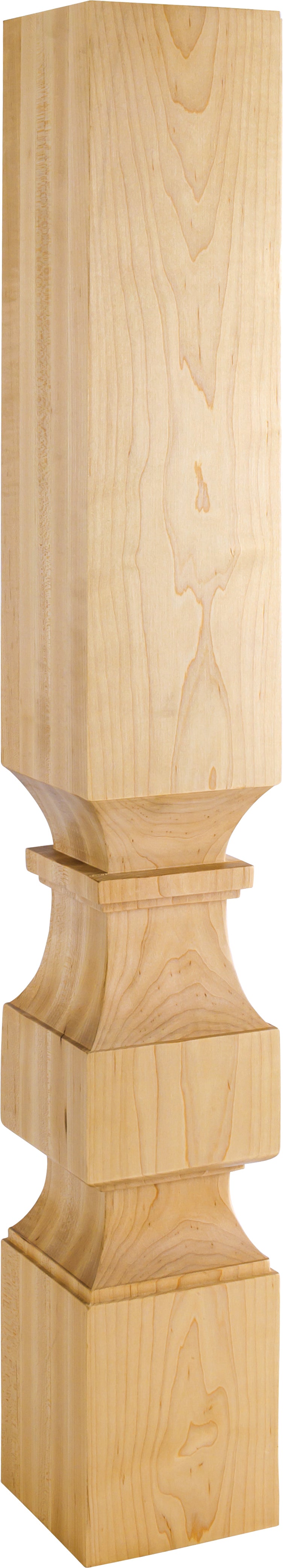 Hardware Resources RW: 5" x 5" x 35-1/2" Square Greek Post - Rubberwood