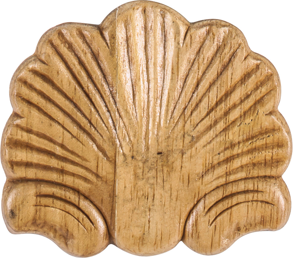 Hardware Resources PAPL-07RW: 3-1/4" x 5/16" x 3" Pressed Shell Applique - Rubberwood
