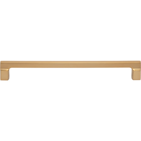 Atlas A526-WB: 224mm cc Reeves Square Bar Cabinet Pull - Warm Brass