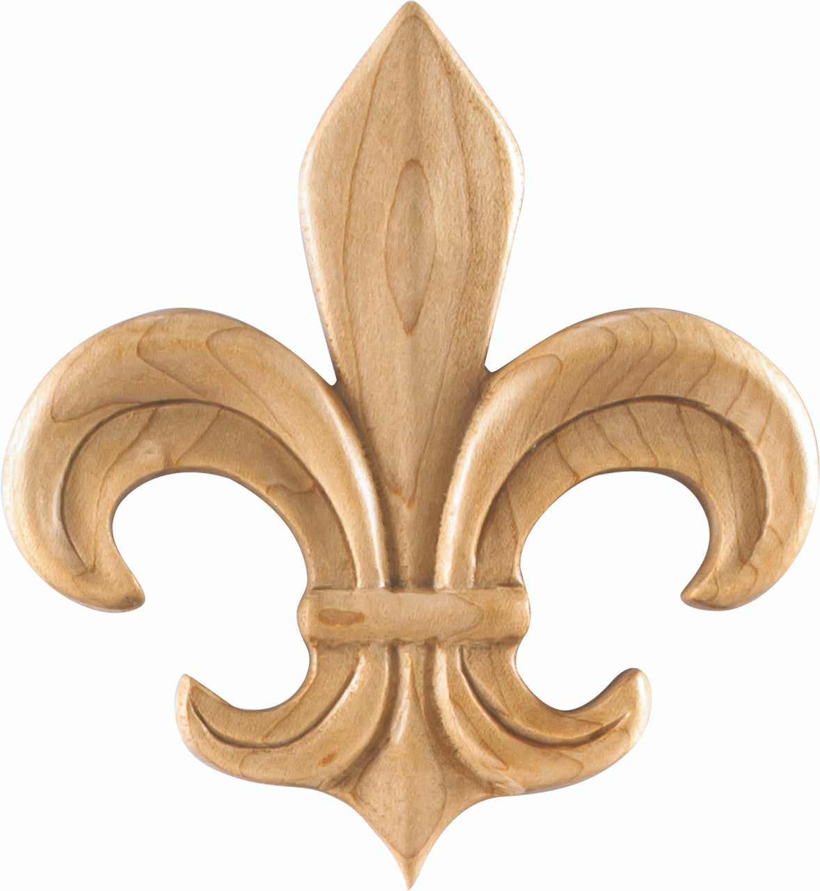 Hardware Resources APL-14-CH: 3-3/4" x 1/2" x 4-1/8" Fleur-De-Lis Applique - Cherry