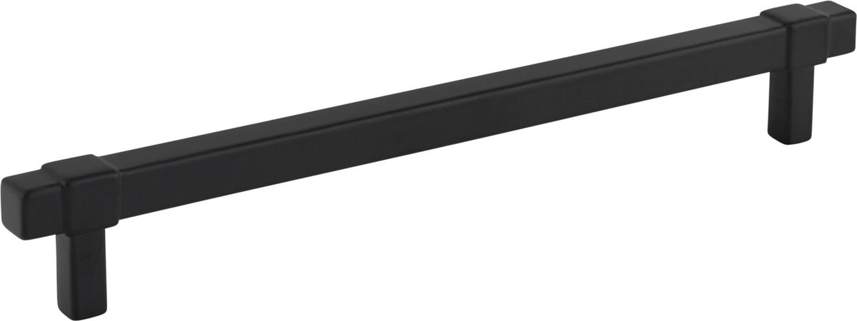Jeffrey Alexander 293-192MB: 192mm cc Zane Cabinet Pull - Matte Black