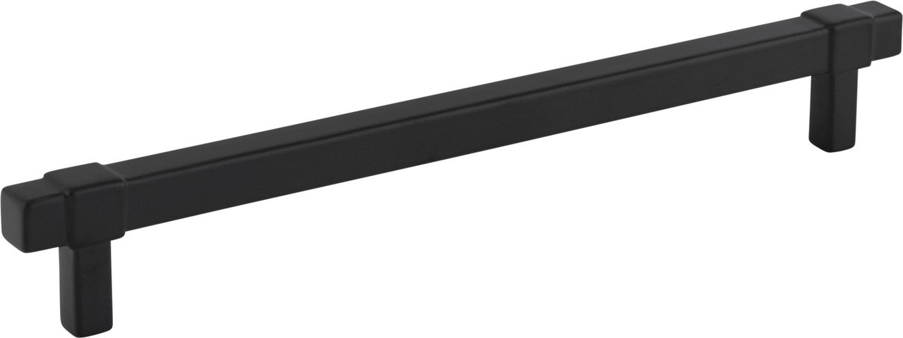 Jeffrey Alexander 293-192MB: 192mm cc Zane Cabinet Pull - Matte Black