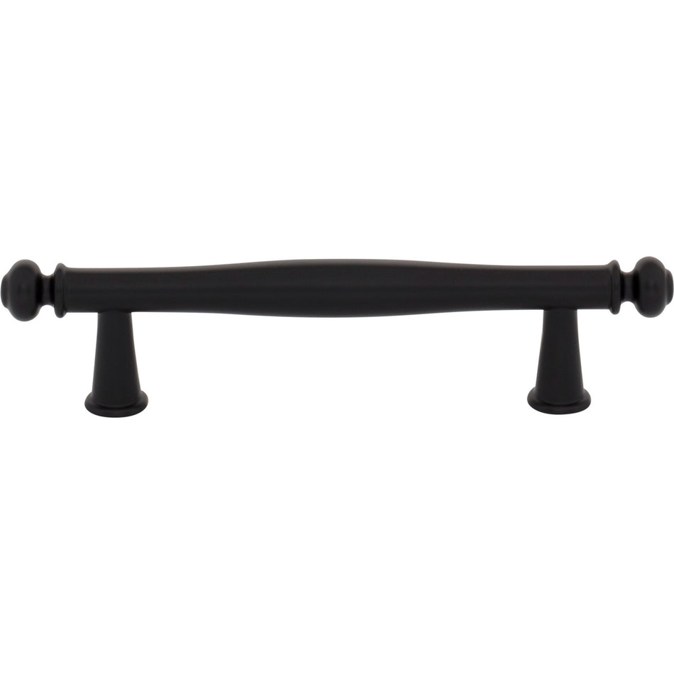 Top Knobs TK3191BLK: 3-3/4" cc Coddington Cabinet Pull - Flat Black