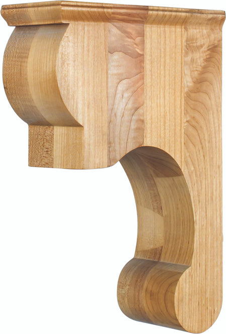 Hardware Resources CORT-SRW: 3-3/8" x 8" x 11-3/4" Smooth Corbel - Rubberwood