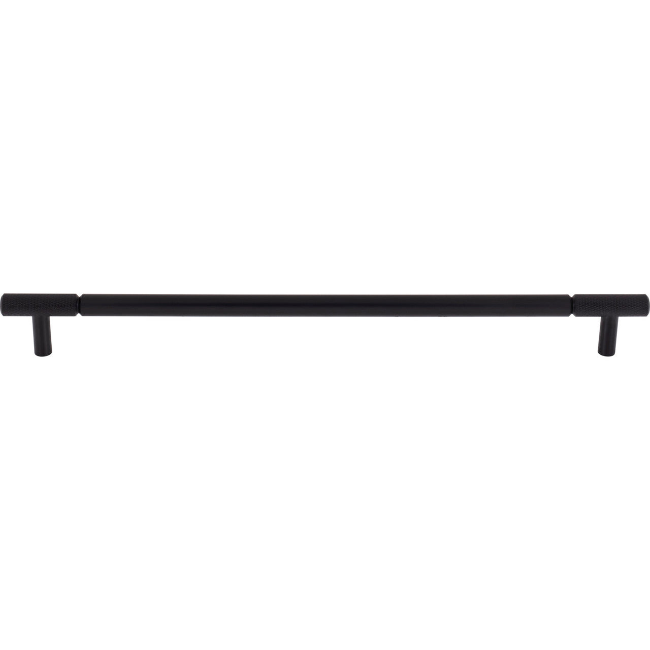 Top Knobs TK3245BLK: 12" cc Prestwick Bar Cabinet Pull - Flat Black