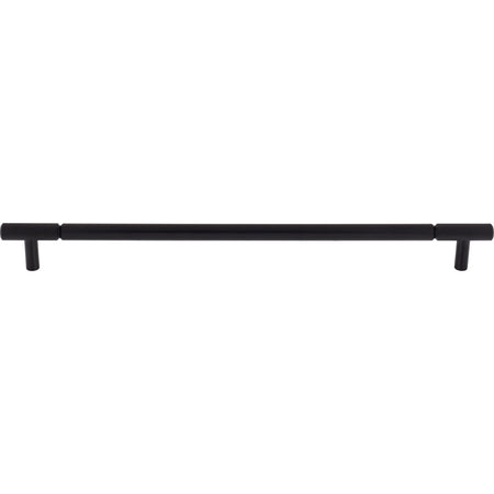 Top Knobs TK3245BLK: 12" cc Prestwick Bar Cabinet Pull - Flat Black