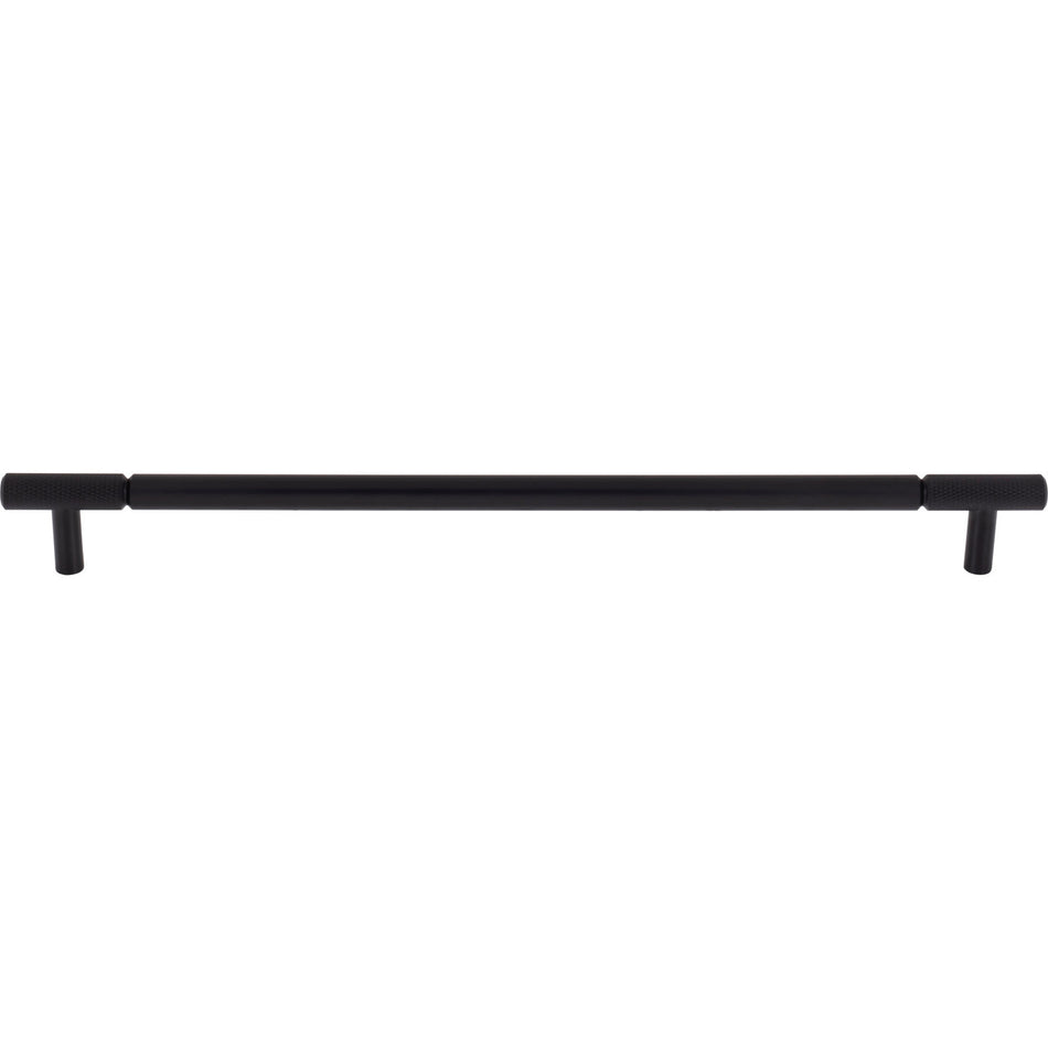 Top Knobs TK3245BLK: 12" cc Prestwick Bar Cabinet Pull - Flat Black