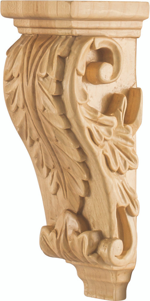 Hardware Resources CORB-PMP: 2-1/2" x 2-5/8" x 7" Acanthus Corbel - Maple