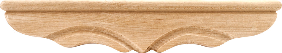 Hardware Resources PFM1-B-RW: 11-3/4" x 1-3/4" x 2-1/4" Rounded Middle Pedestal Foot - Rubberwood