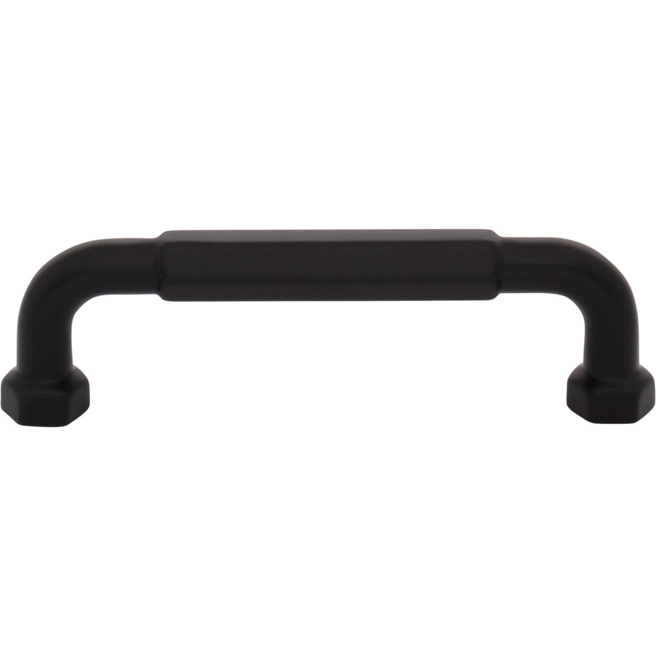 Top Knobs TK3201BLK: 3-3/4" cc Dustin Cabinet Pull - Flat Black