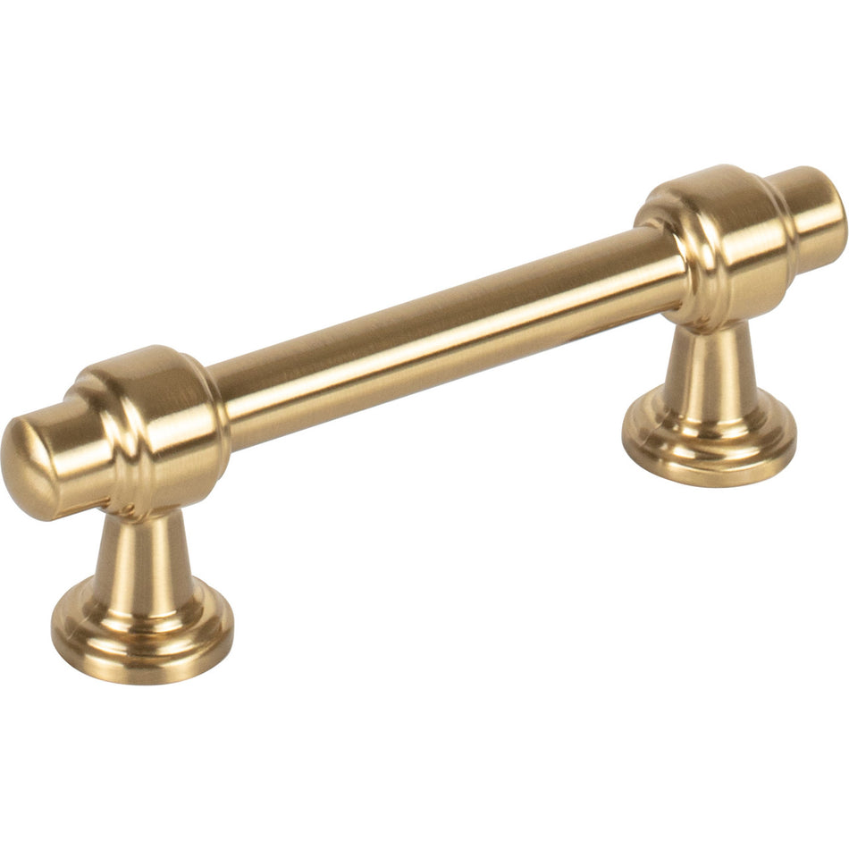 Atlas 314-WB: 3" cc Bronte Bit Cabinet Pull - Warm Brass
