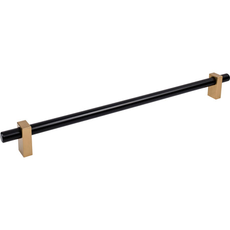 Jeffrey Alexander 478-18MBSBZ: 18" cc Larkin Appliance Pull - Satin Bronze/Matte Black