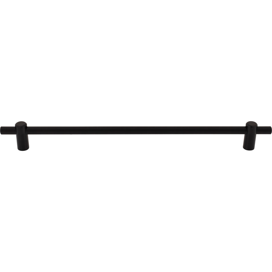 Top Knobs TK3259BLK: 18" cc Dempsey Bar Cabinet Pull - Flat Black