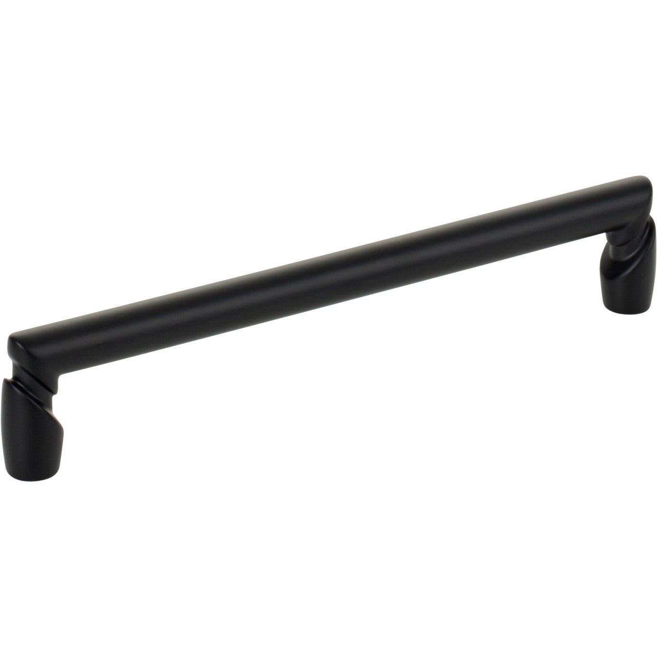 Top Knobs TK3134BLK: 6-5/16" cc Florham Round Bar Cabinet Pull - Flat Black