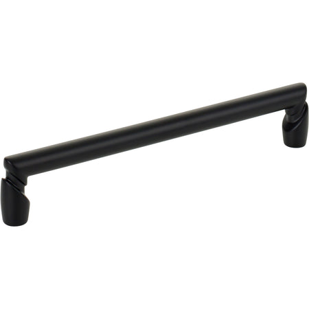 Top Knobs TK3134BLK: 6-5/16" cc Florham Round Bar Cabinet Pull - Flat Black