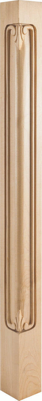 Hardware Resources CP-1ALD: 2-3/4" x 2-3/4" x 35-1/2" Acanthus Corner Posr - Alder