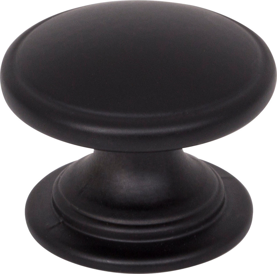 Jeffrey Alexander 3980-MB: 1-1/4" Durham Cabinet Knob - Matte Black