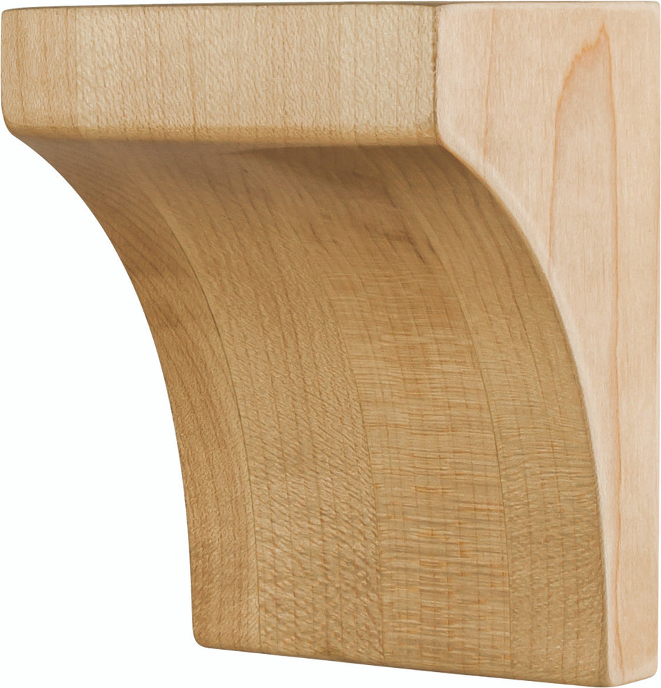 Hardware Resources CORZ-4-RW: Minimalist Corbel - Rubberwood