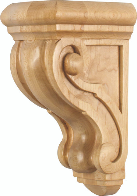 Hardware Resources CORQ-1ALD: 4-1/2" x 5-3/4" x 9-3/4" Scrolled Corbel - Alder