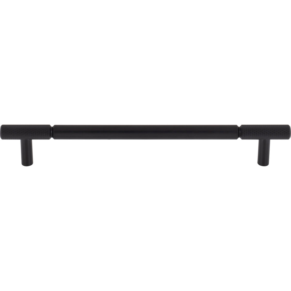Top Knobs TK3243BLK: 7-9/16" cc Prestwick Bar Cabinet Pull - Flat Black