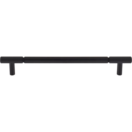 Top Knobs TK3243BLK: 7-9/16" cc Prestwick Bar Cabinet Pull - Flat Black