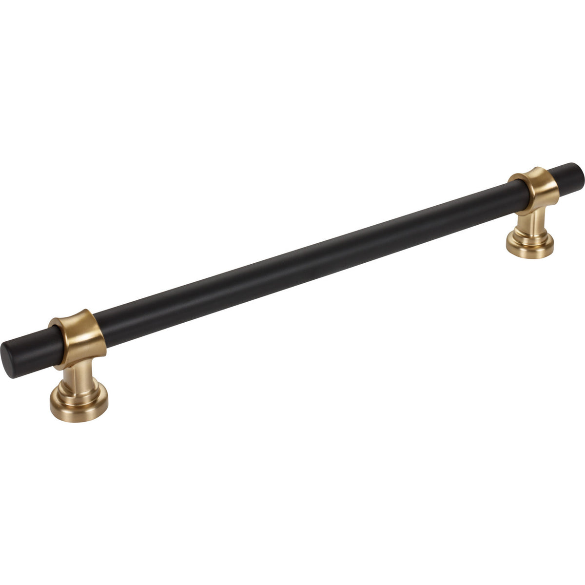 Top Knobs M2788: 18" cc Dakota Bit Cabinet Pull - Flat Black/Honey Bronze
