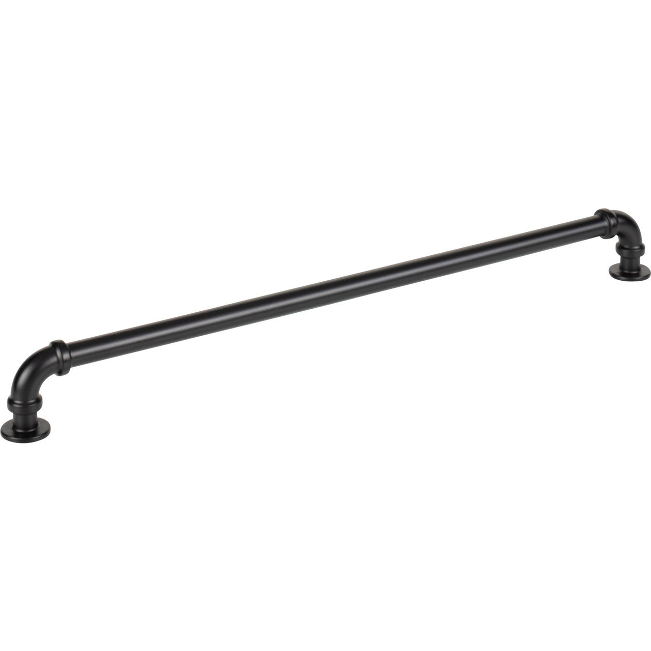 Atlas 434-BL: 12" cc Steam Punk Cabinet Pull - Matte Black