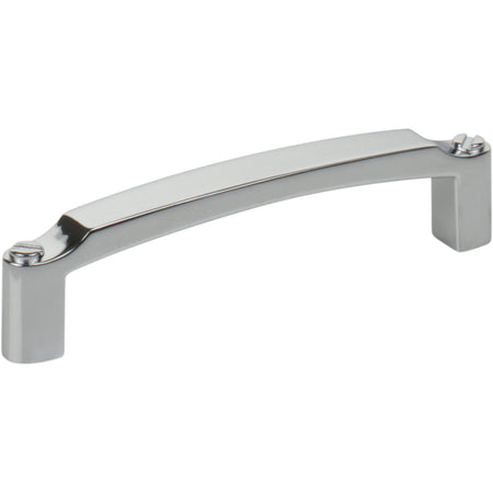 Top Knobs TK3171PC: 3-3/4" cc Haddonfield D-Handle Cabinet Pull - Polished Chrome