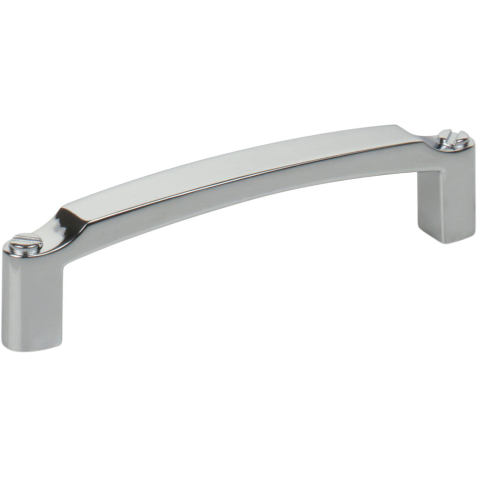 Top Knobs TK3171PC: 3-3/4" cc Haddonfield D-Handle Cabinet Pull - Polished Chrome