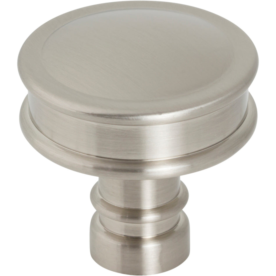 Top Knobs TK3140BSN: 1-1/4" Cranford Round Cabinet Knob - Brushed Satin Nickel