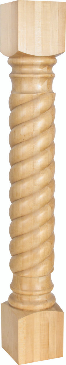 Hardware Resources P21RW: 5" x 5" x 35-1/2" Rope post - Rubberwood