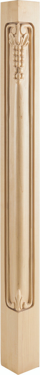 Hardware Resources CP-2RW: 2-3/4" x 2-3/4" x 35-1/2" Grape Corner Post - Rubberwood