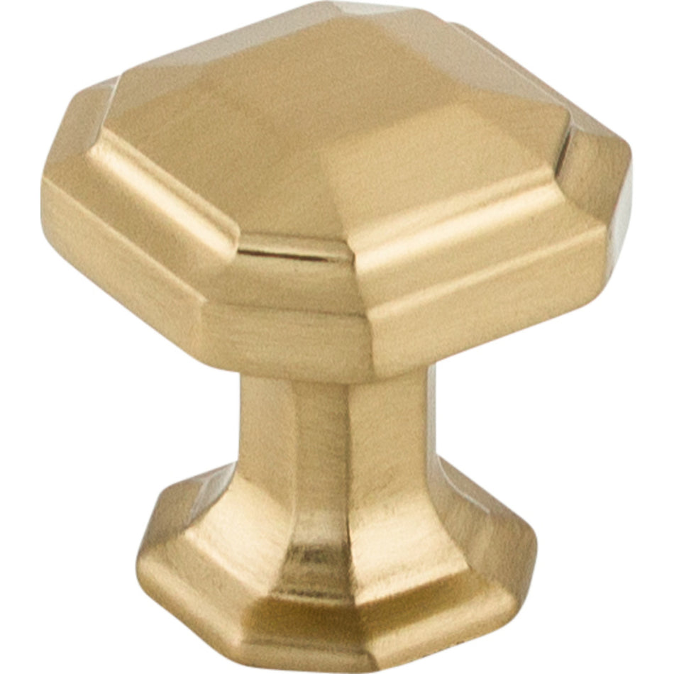 Top Knobs TK286HB: 1-1/8" Emerald Octagon Cabinet Knob - Honey Bronze