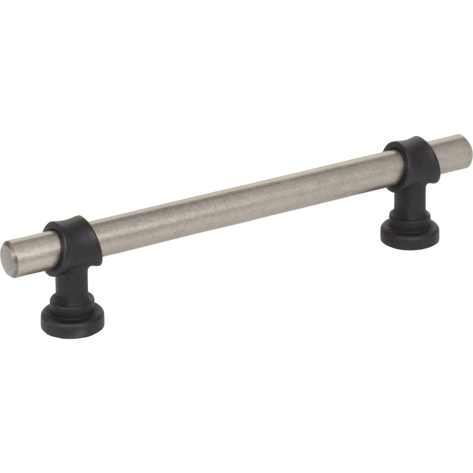 Top Knobs M2719: 5-1/16" cc Dakota Bit Cabinet Pull - Pewter Antique/Flat Black