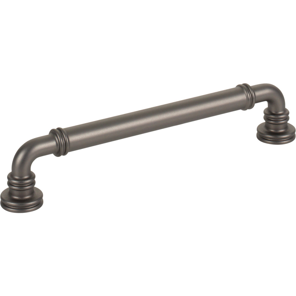 Top Knobs TK3143AG: 6-5/16" cc Cranford D-Handle Cabinet Pull - Ash Gray
