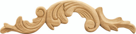 Hardware Resources APL-10-R-MP: 12-1/4" x 1/4" x 3" Acanthus Applique (right) - Maple