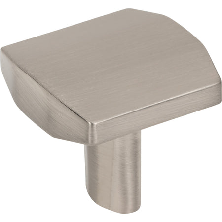 Elements 641SN: 1-1/4" William Square Cabinet Knob - Satin Nickel
